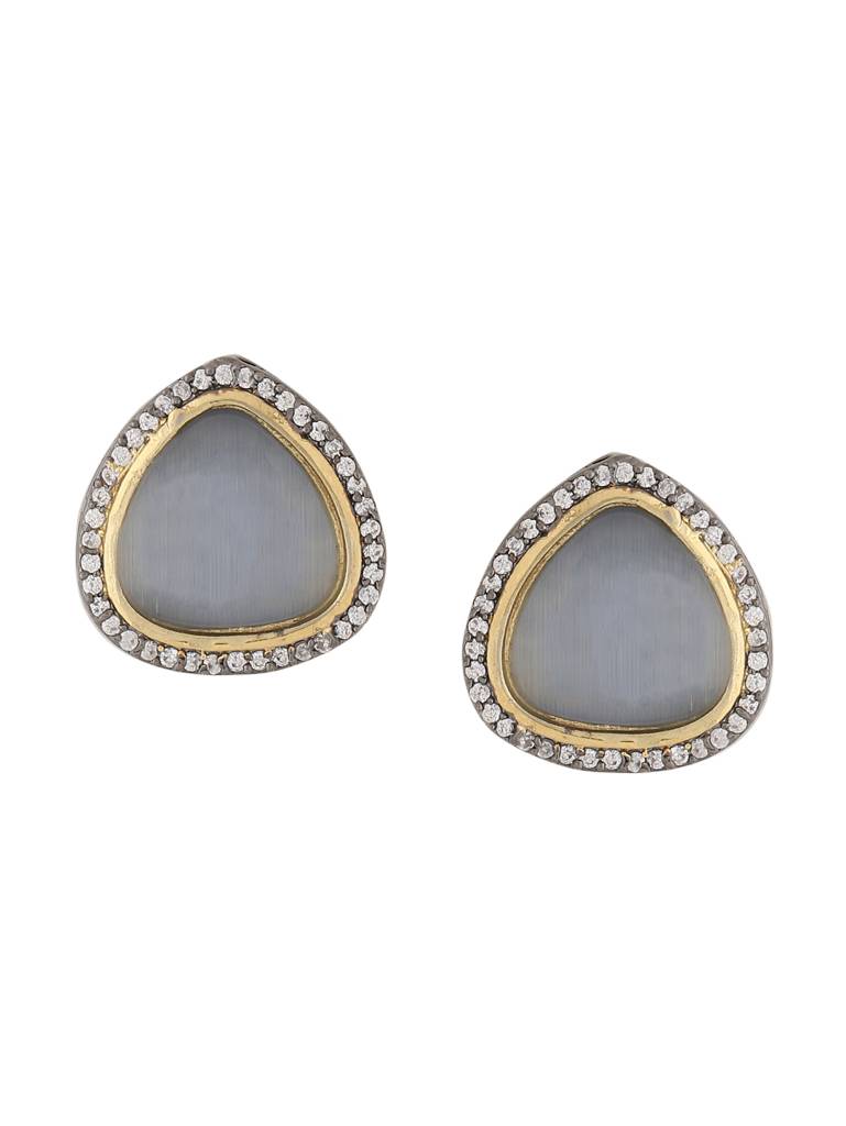 Grey Triangular Studs : ABDE01