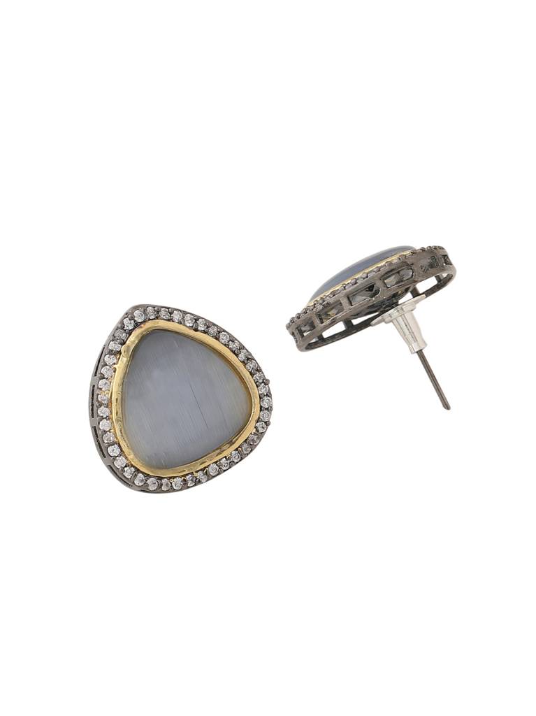 Grey Triangular Studs : ABDE01