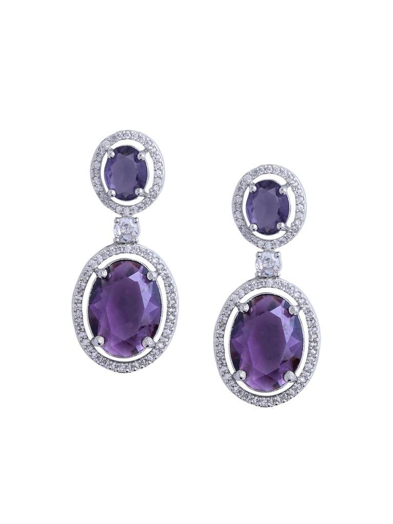 Silver Plated Ad Drop Earrings : ABDE15