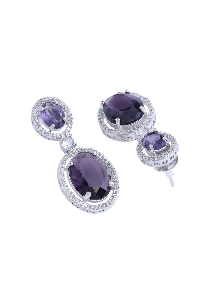 Silver Plated Ad Drop Earrings : ABDE15