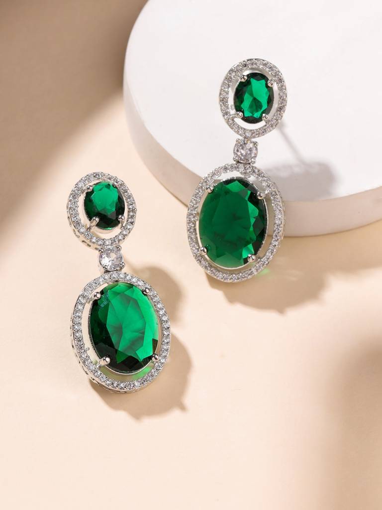 Silver Plated Ad Drop Earrings : ABDE16