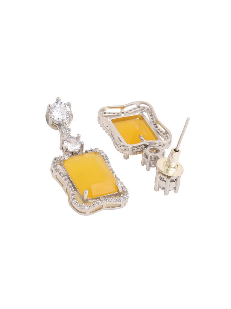 Rhodium Plated Yellow Ad Jewellery Set : ABDJS11