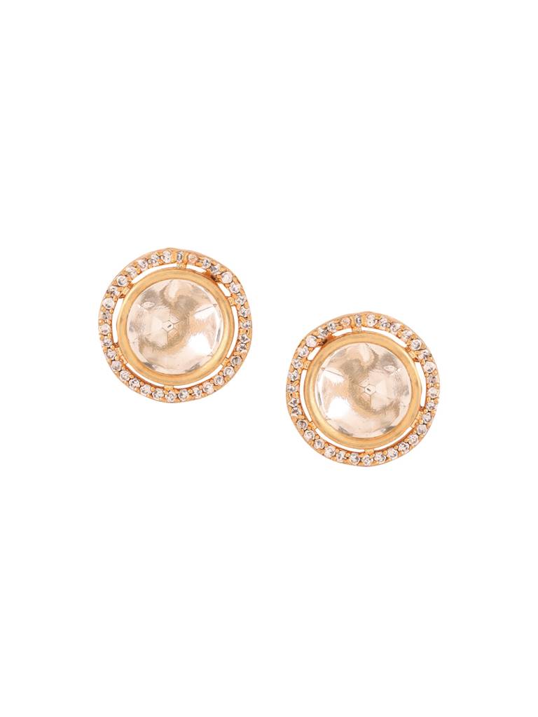 Gold Plated Pearl Beaded & Kundan Studded Choker Set : ABDJS14