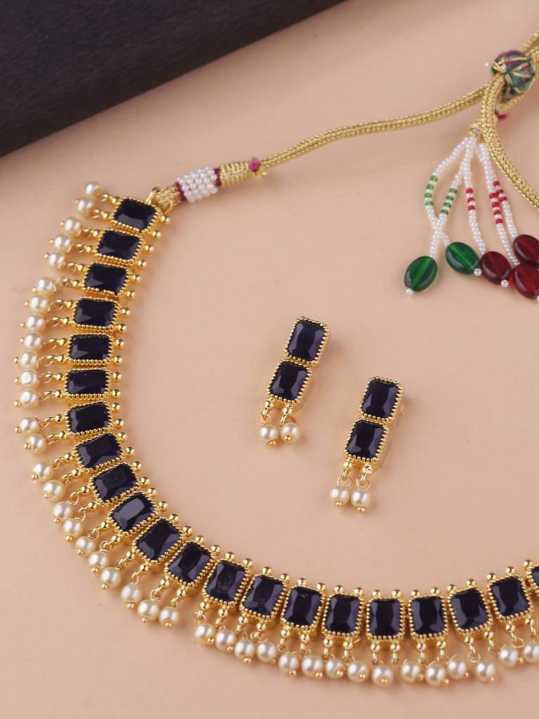 Blue Stone Jewellery Set : ABGDJS08