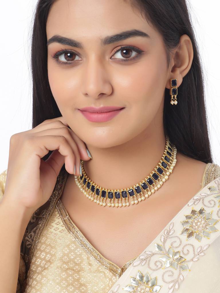 Blue Stone Jewellery Set : ABGDJS08