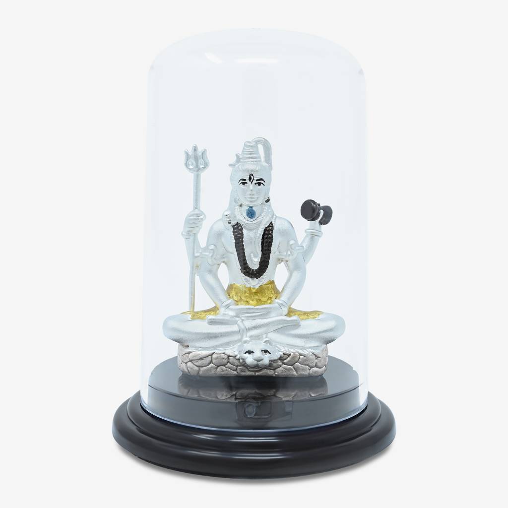 Touch925 999 Silver Lord Shiva Aura Idol : ABI28
