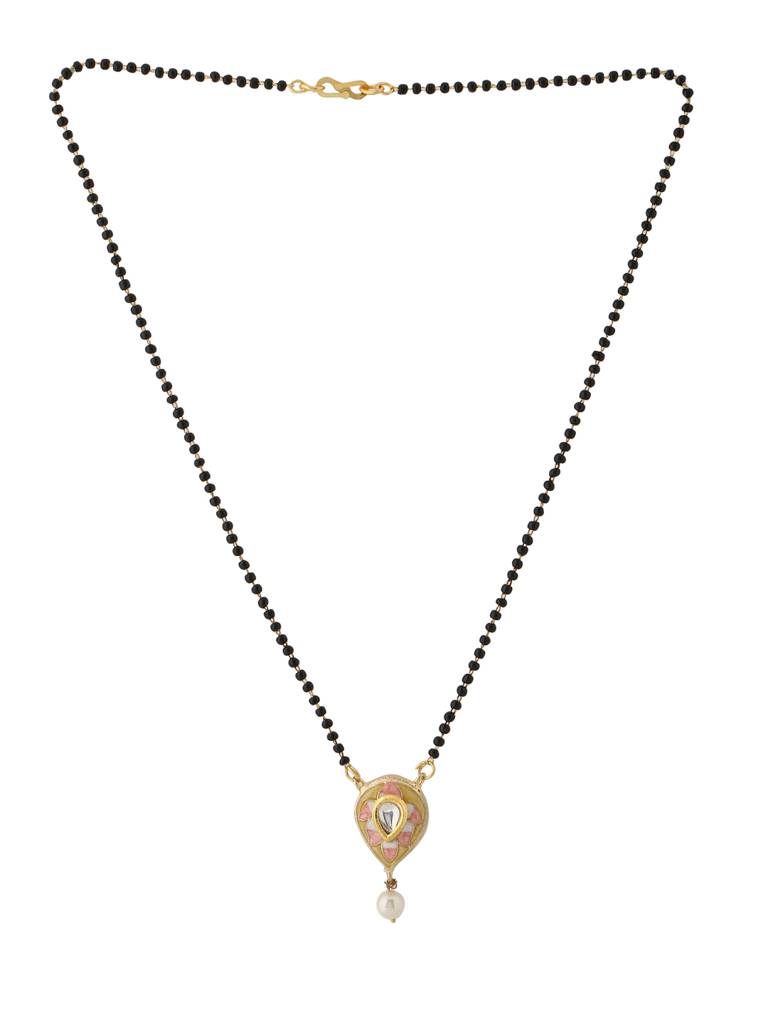 Meena Handcrafted Yellow Pear Mangalsutra : ABMJMS02