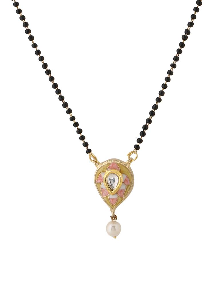 Meena Handcrafted Yellow Pear Mangalsutra : ABMJMS02