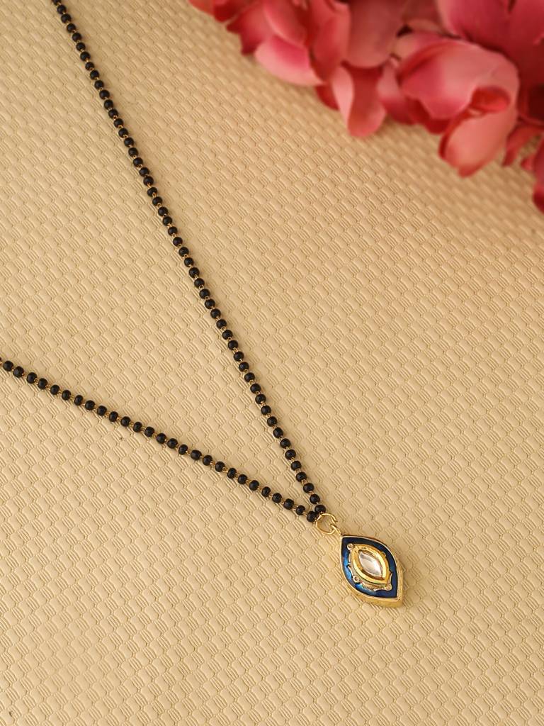 Meena Handcrafted Blue Marquise Mangalsutra : ABMJMS05