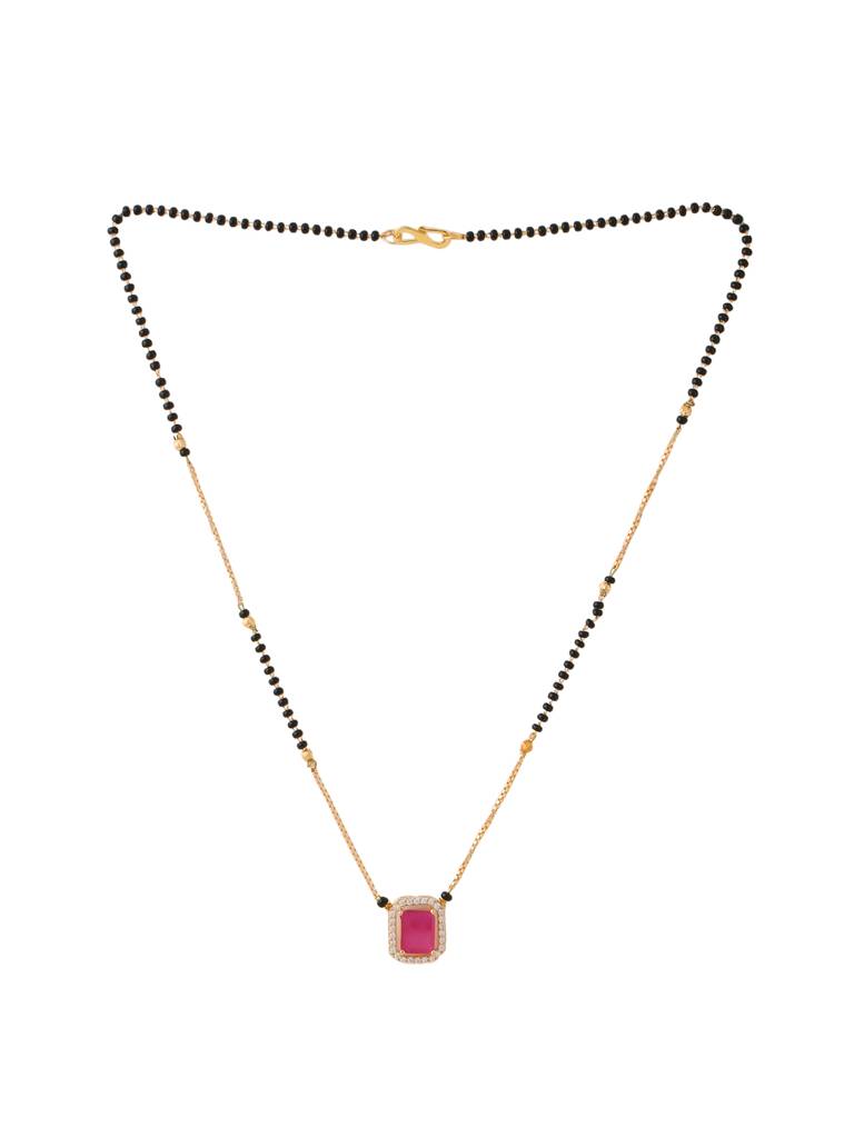 Pink Ruby Mangalsutra : ABOAMS005