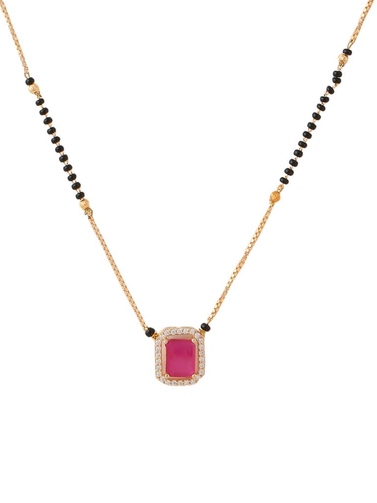 Pink Ruby Mangalsutra : ABOAMS005