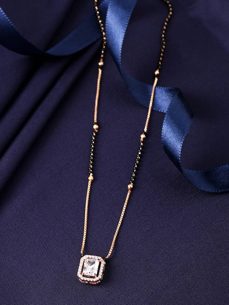 Arya Emerald Cut Mangalsutra : ABOAMS06