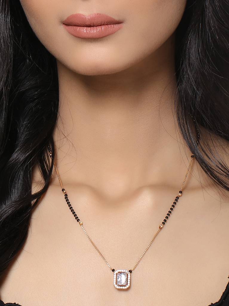 Arya Emerald Cut Mangalsutra : ABOAMS06