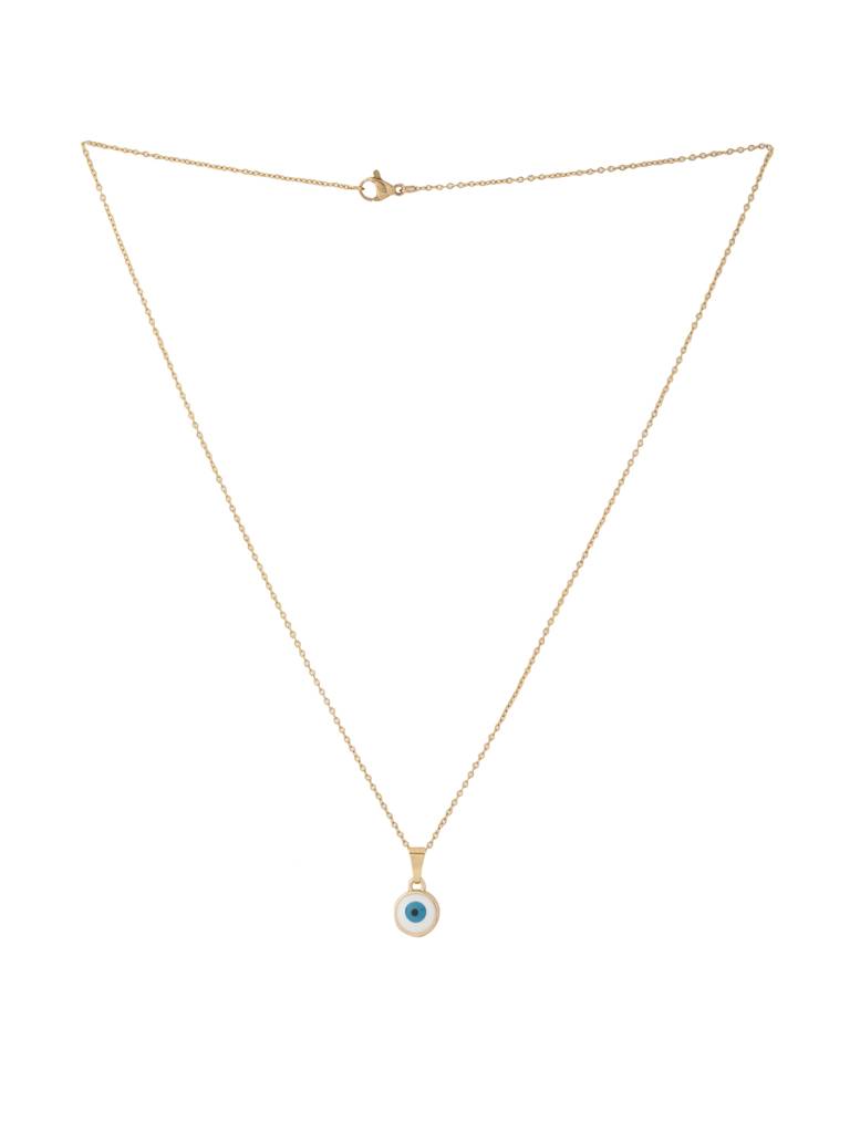White Evil Eye Necklace : ABOAN02