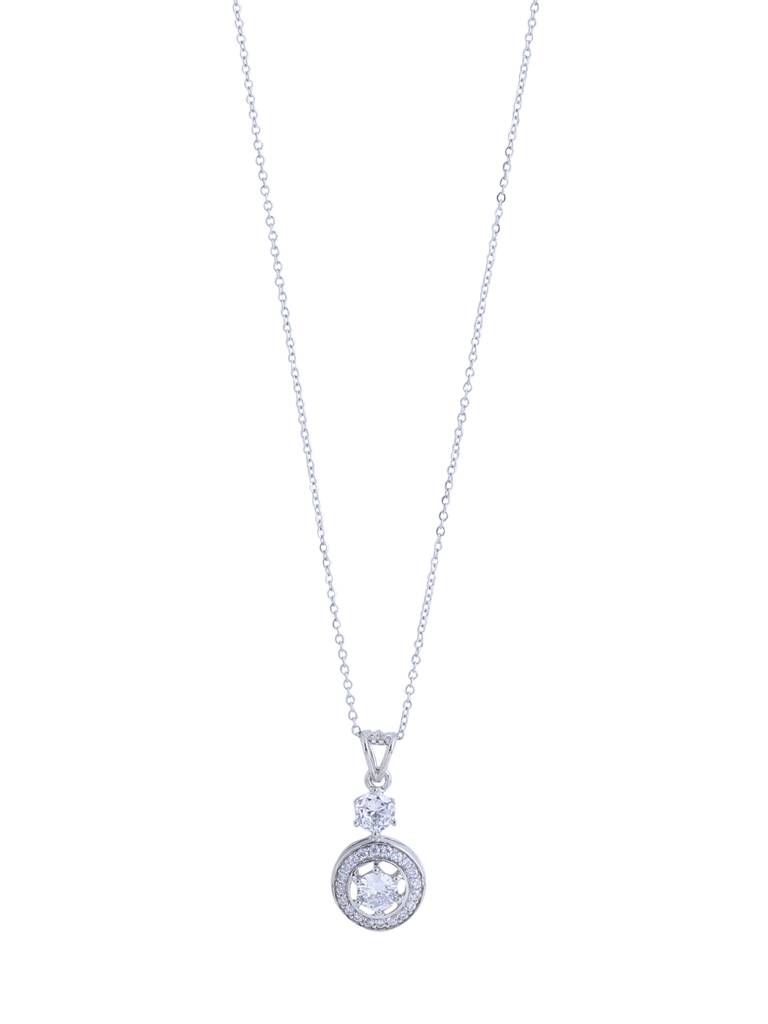 Circular Silver Plated Necklace : ABOAN08