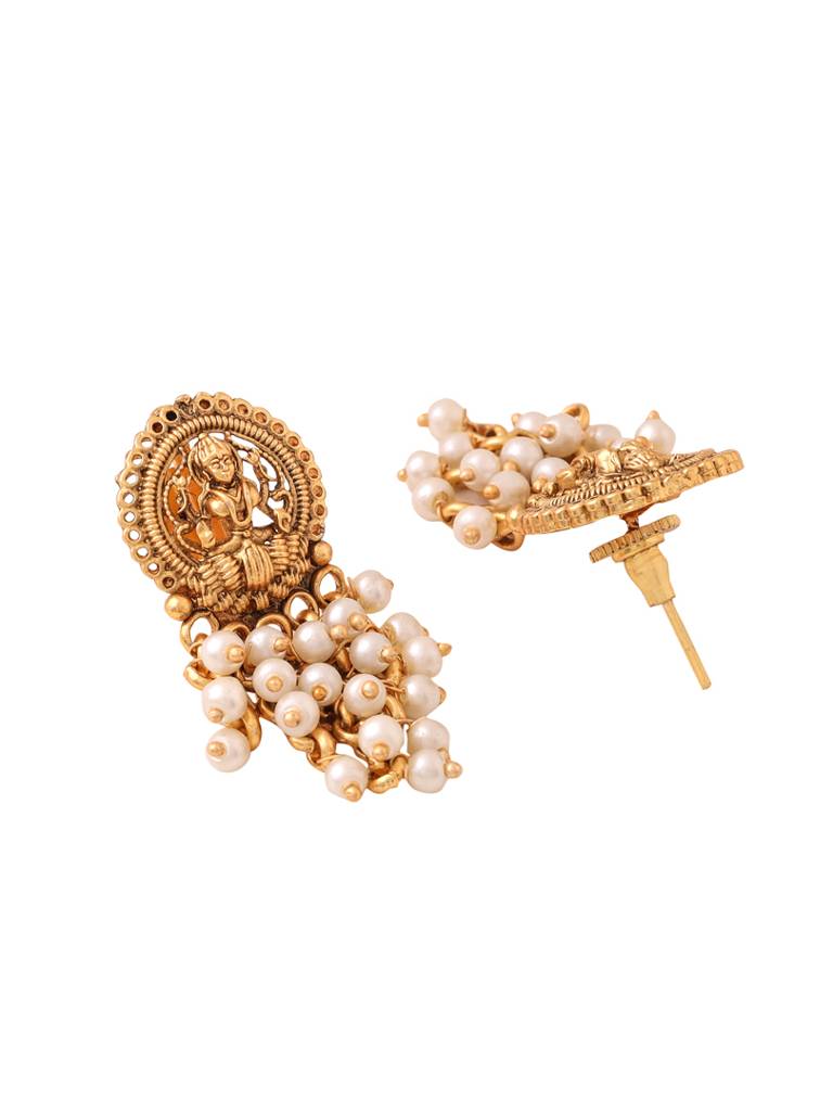 Gold Plated Temple Earrings : ABPKE01