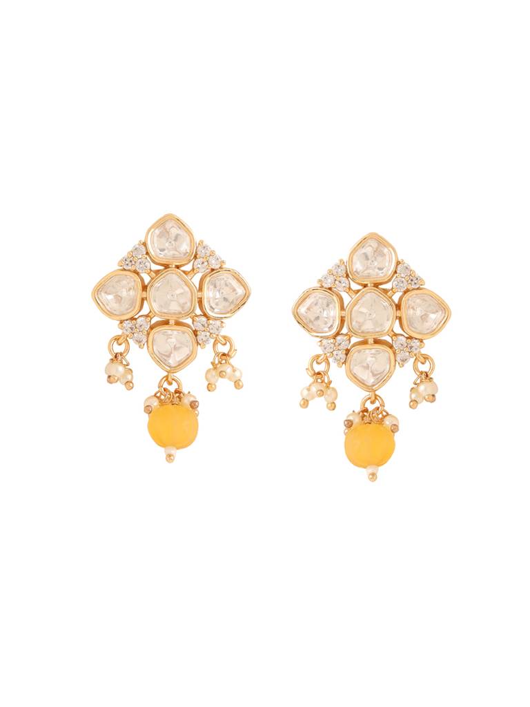 Gold Plated Kundan Earrings : ABPKE03