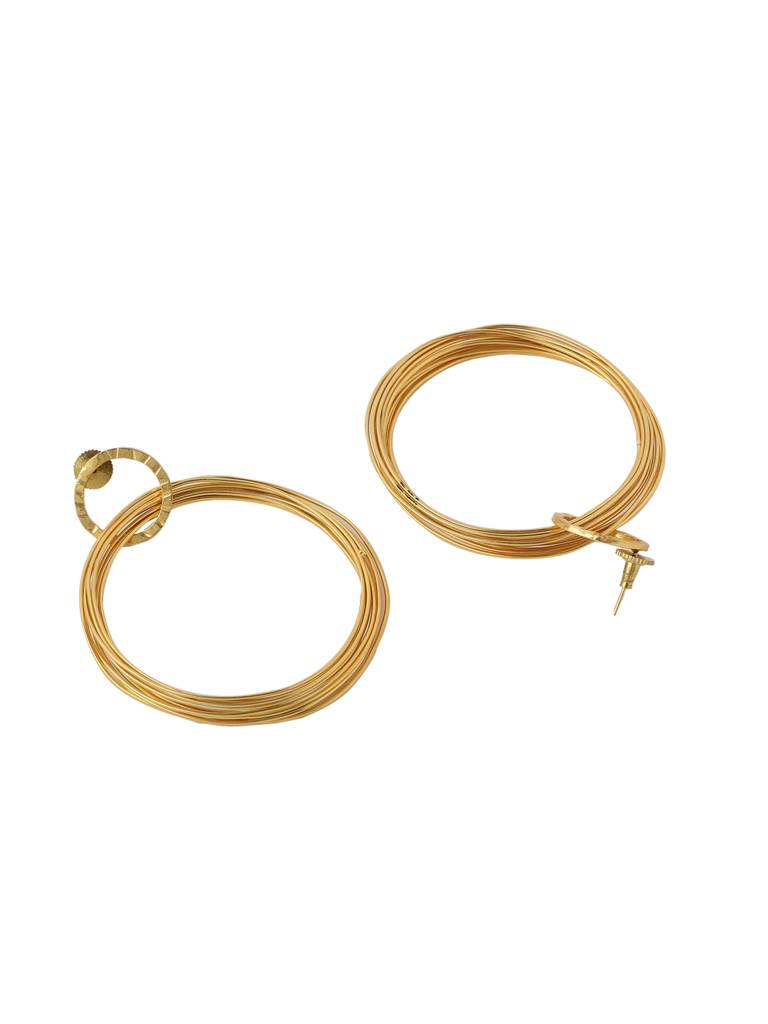 Handcrafted 18K Gold Plated Streak Hoops : ABRKE04