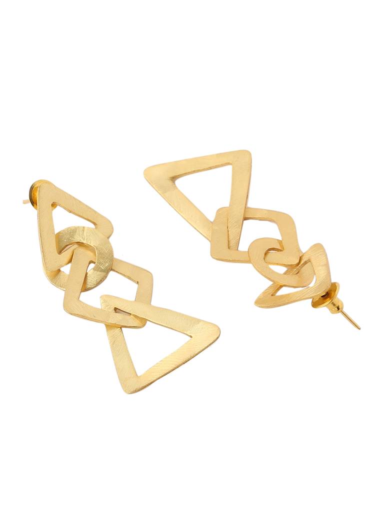 Handcrafted 18K Gold Plated Geometric Danglers : ABRKE11