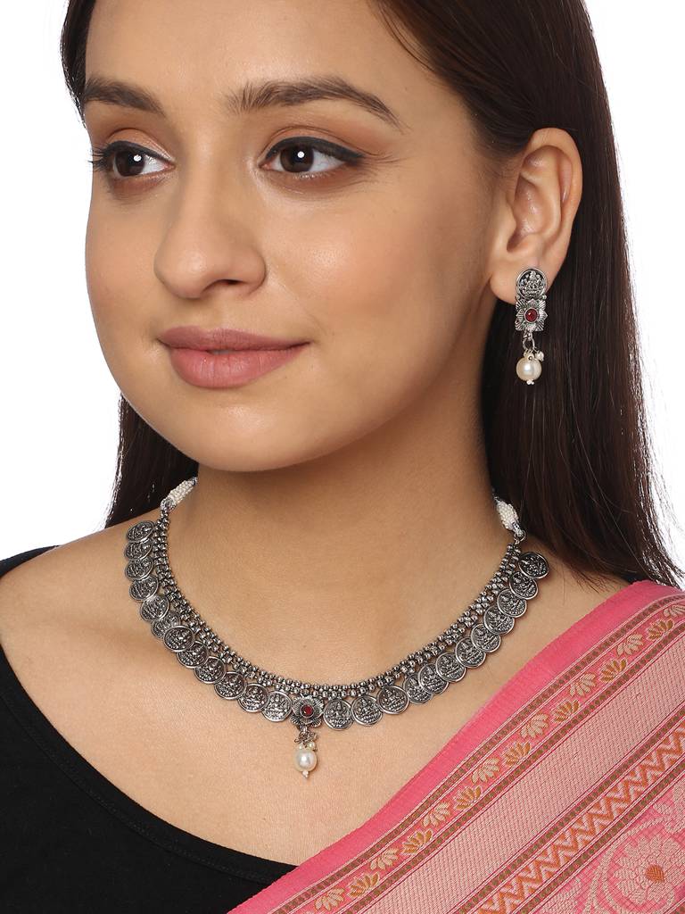 Silver Coin Jewellery Set : ABRSJS06