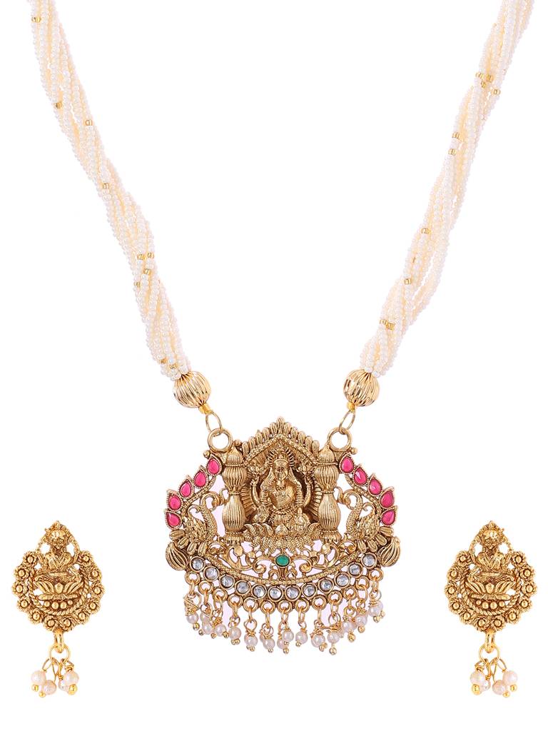 Gold Temple Jewellery Set : ABRSJS08