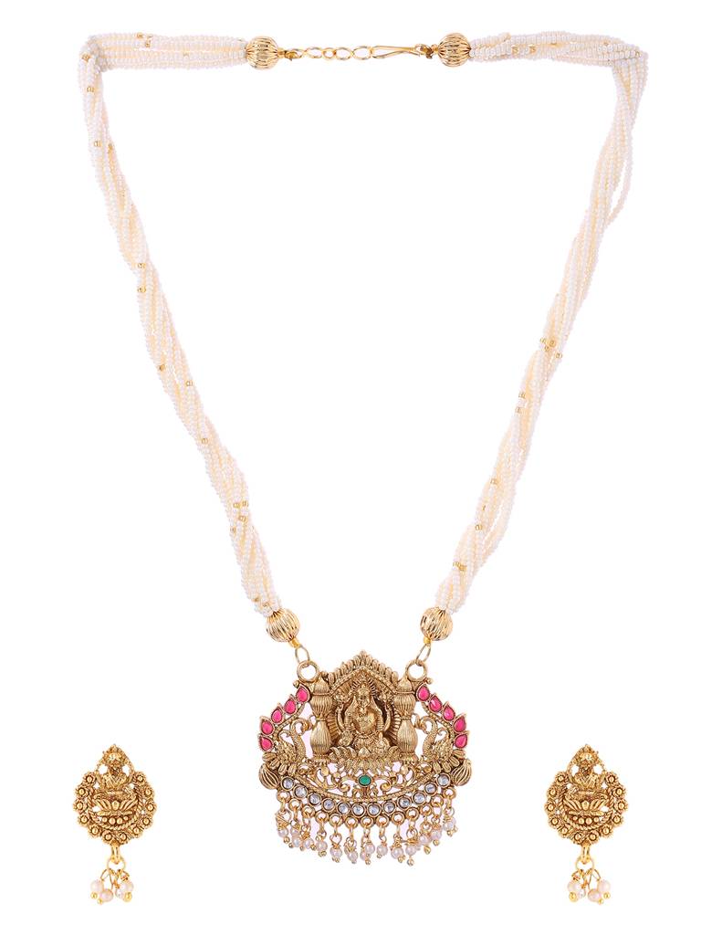 Gold Temple Jewellery Set : ABRSJS08