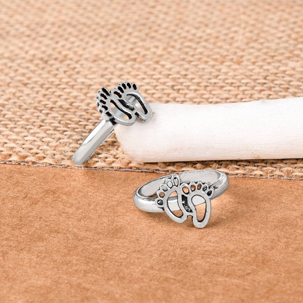 Little Feet Silver Toe Ring : ABTR563