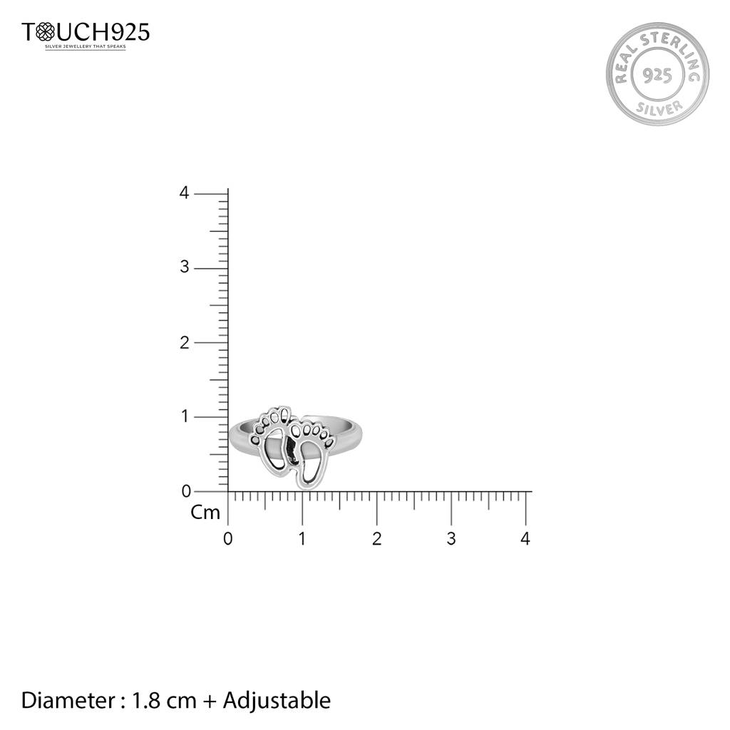 Little Feet Silver Toe Ring : ABTR563