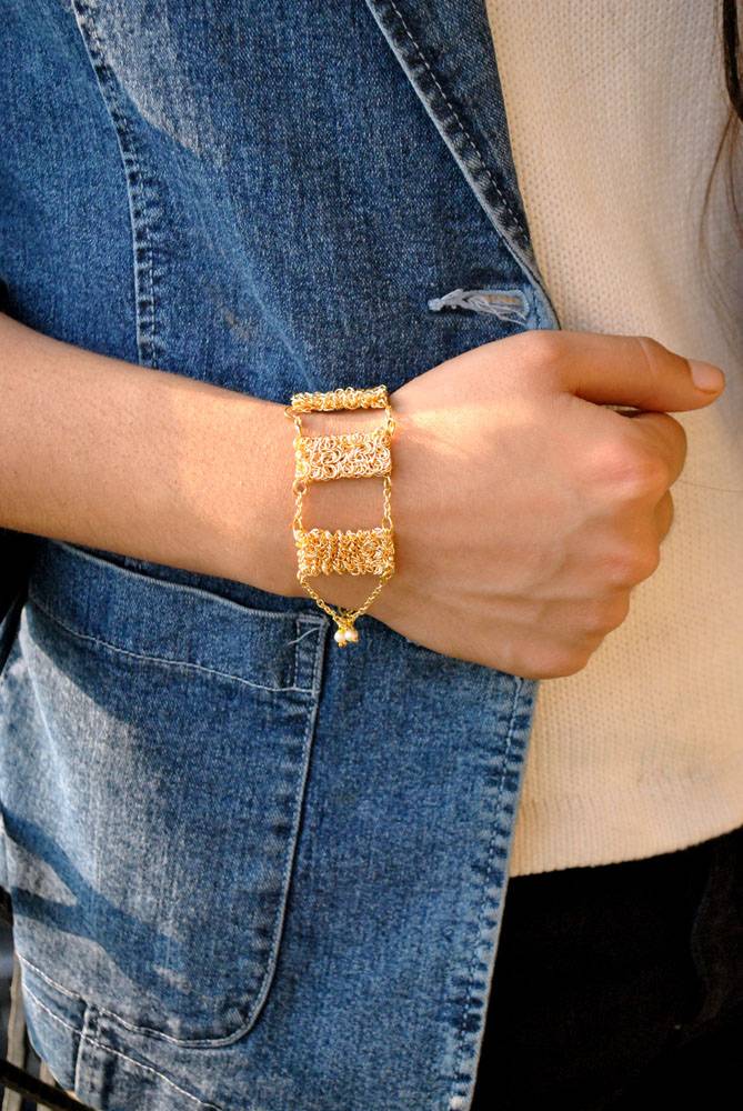 Triple Mesh Bars Bracelets : ACB001