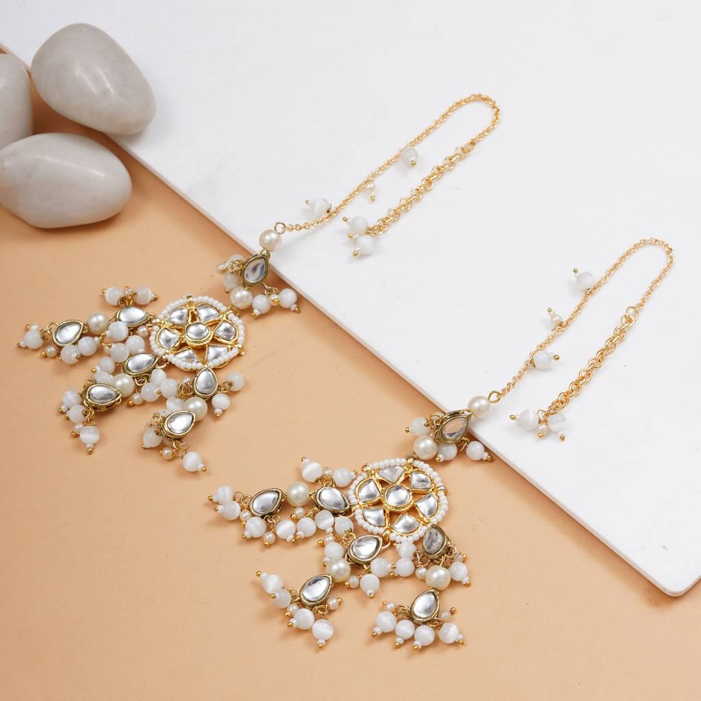 Bliss Kanauti Earrings : ACE239-Wh