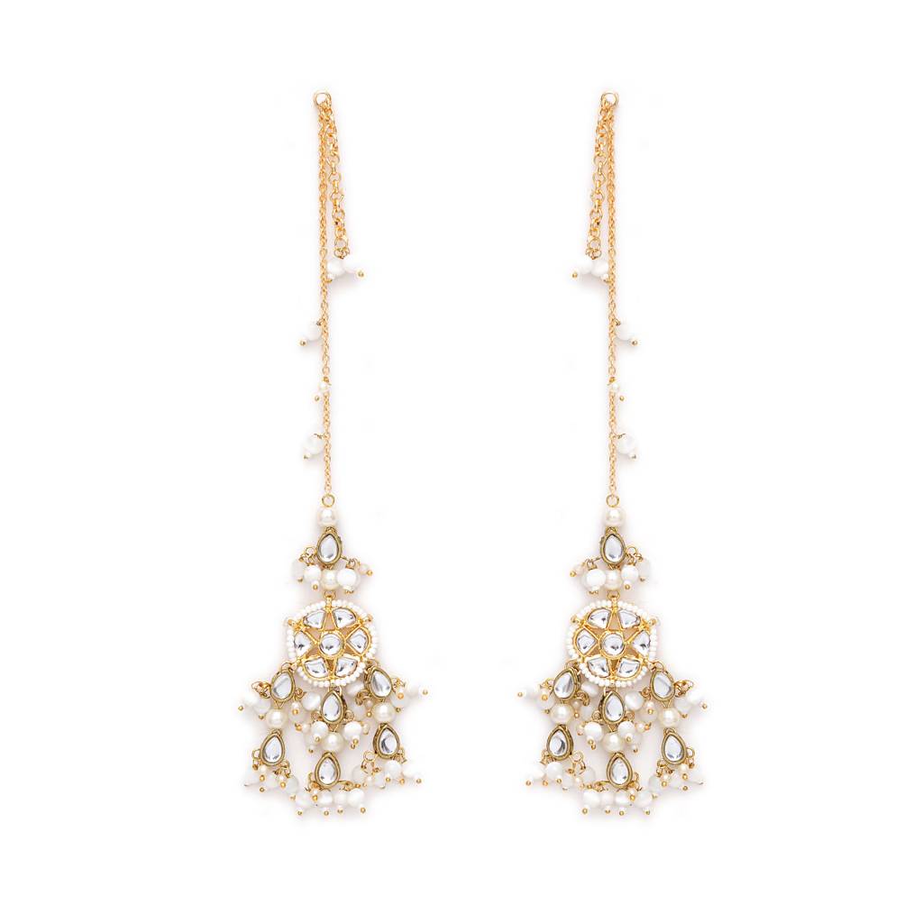 Bliss Kanauti Earrings : ACE239-Wh