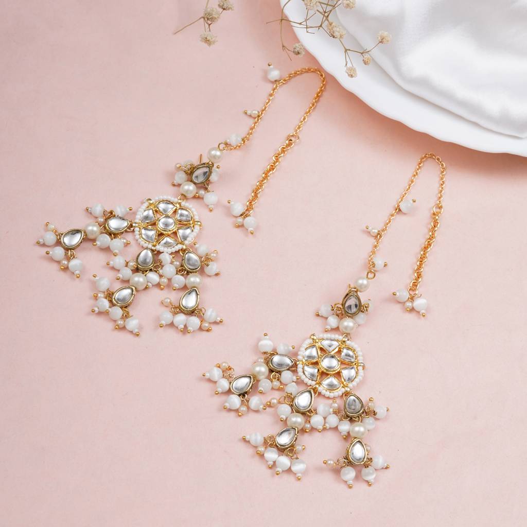 Bliss Kanauti Earrings : ACE239-Wh