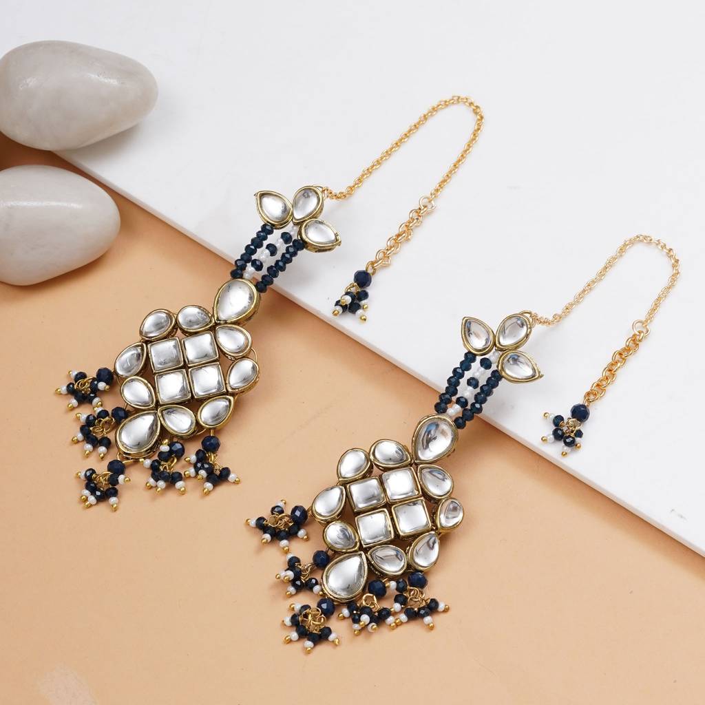 Majestic Kundan Earrings : ACE241-DB