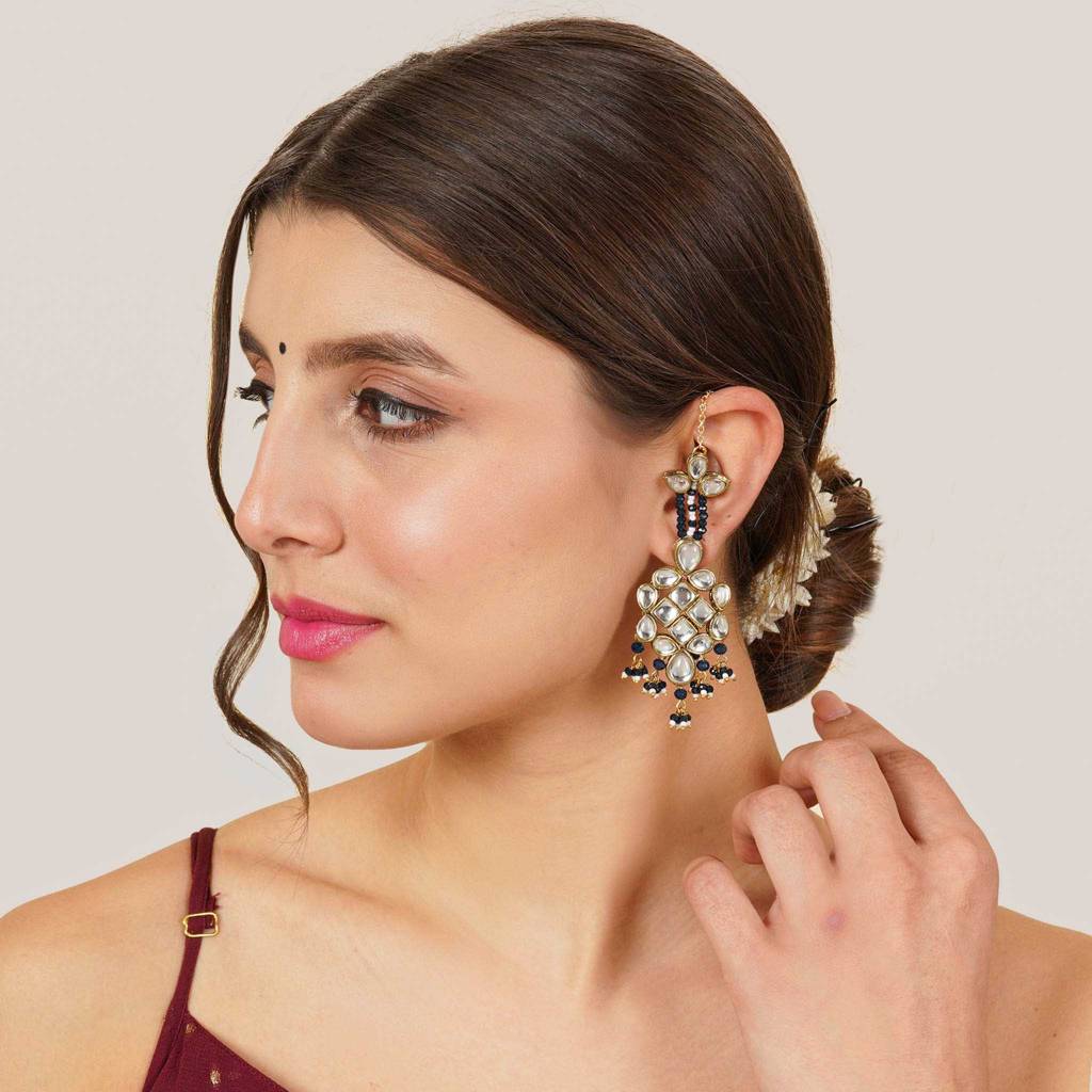 Majestic Kundan Earrings : ACE241-DB