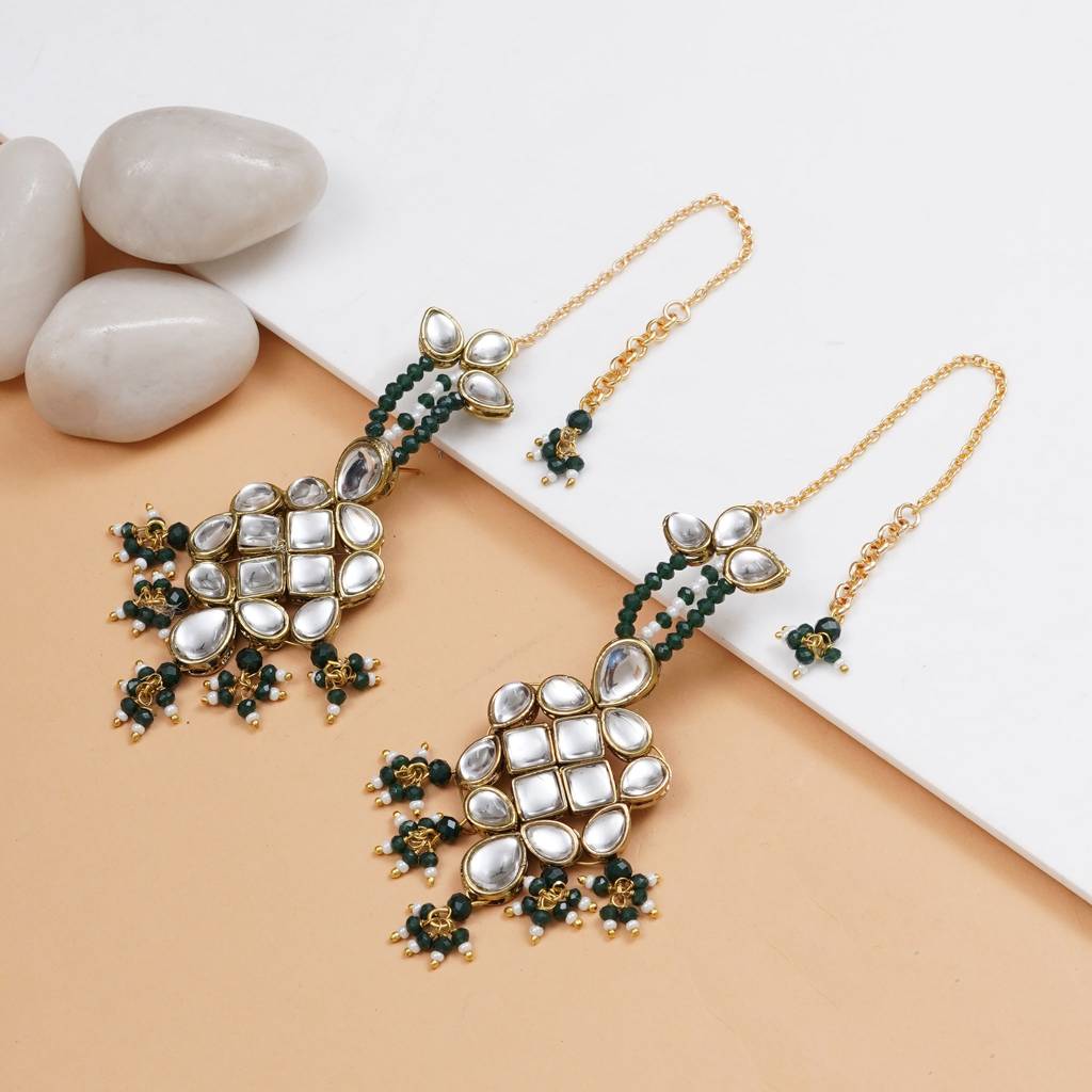 Majestic Kundan Earrings : ACE241-DG