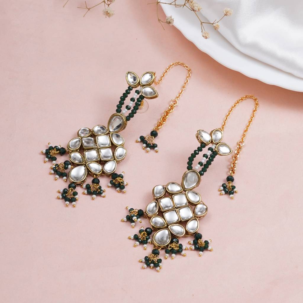Majestic Kundan Earrings : ACE241-DG