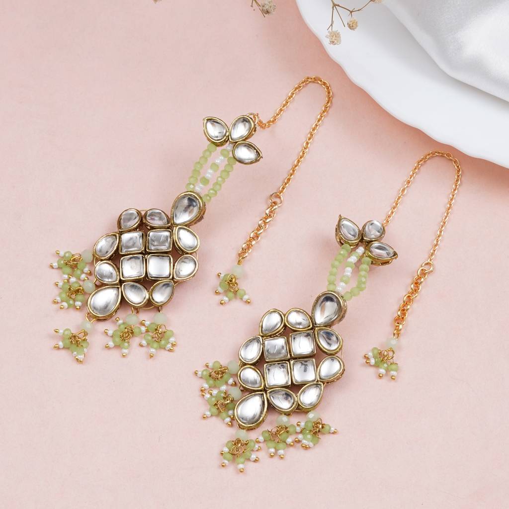 Majestic Kundan Earrings : ACE241-LG