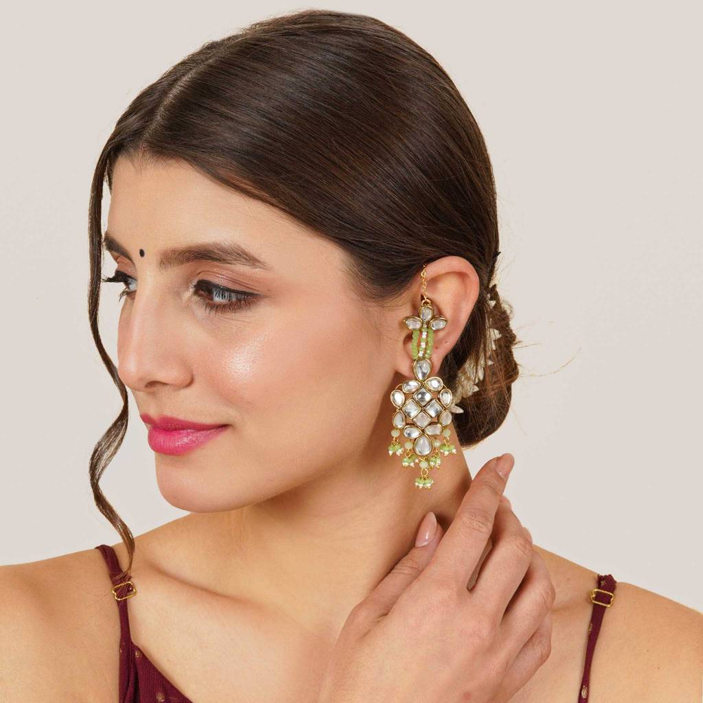 Majestic Kundan Earrings : ACE241-LG