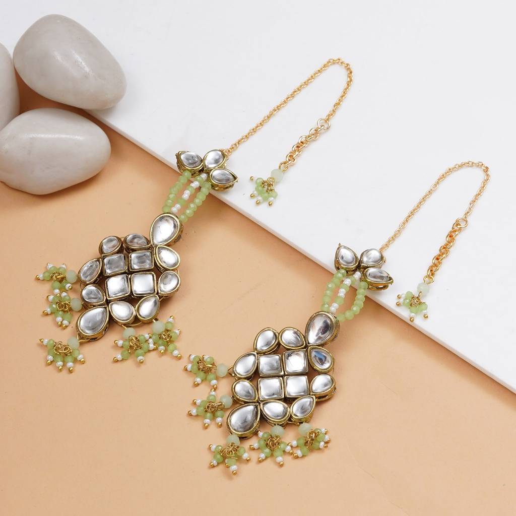 Majestic Kundan Earrings : ACE241-LG