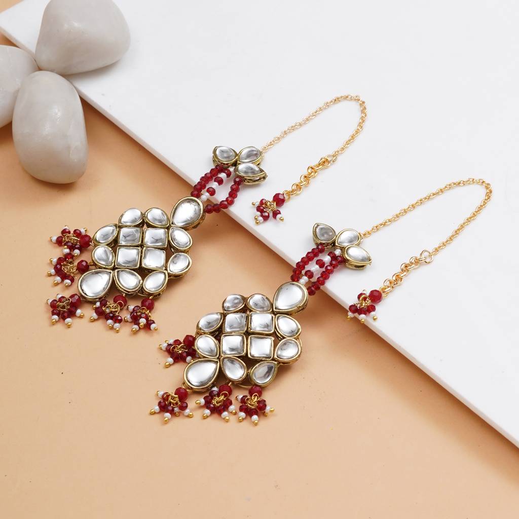 Majestic Kundan Earrings : ACE241-Re