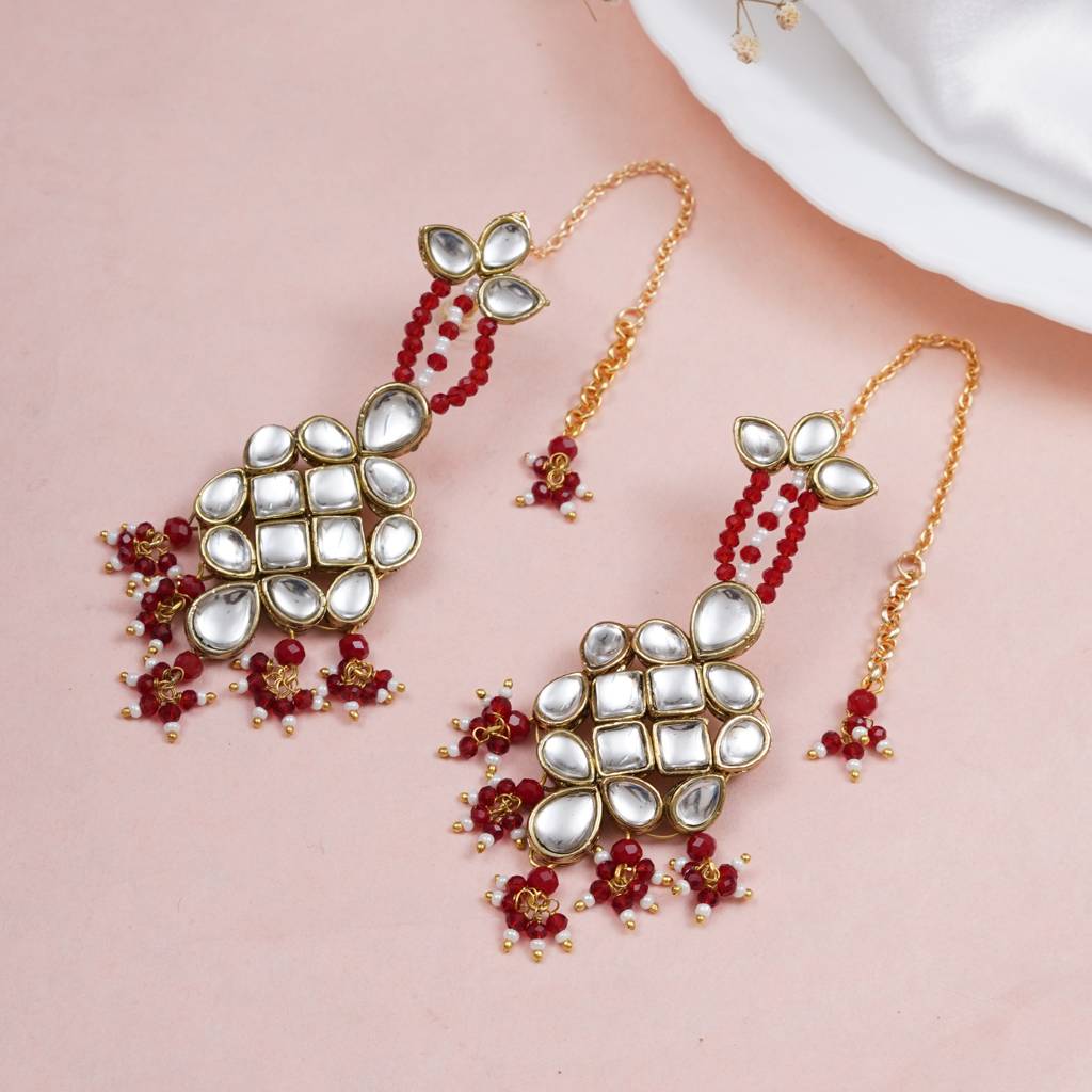 Majestic Kundan Earrings : ACE241-Re