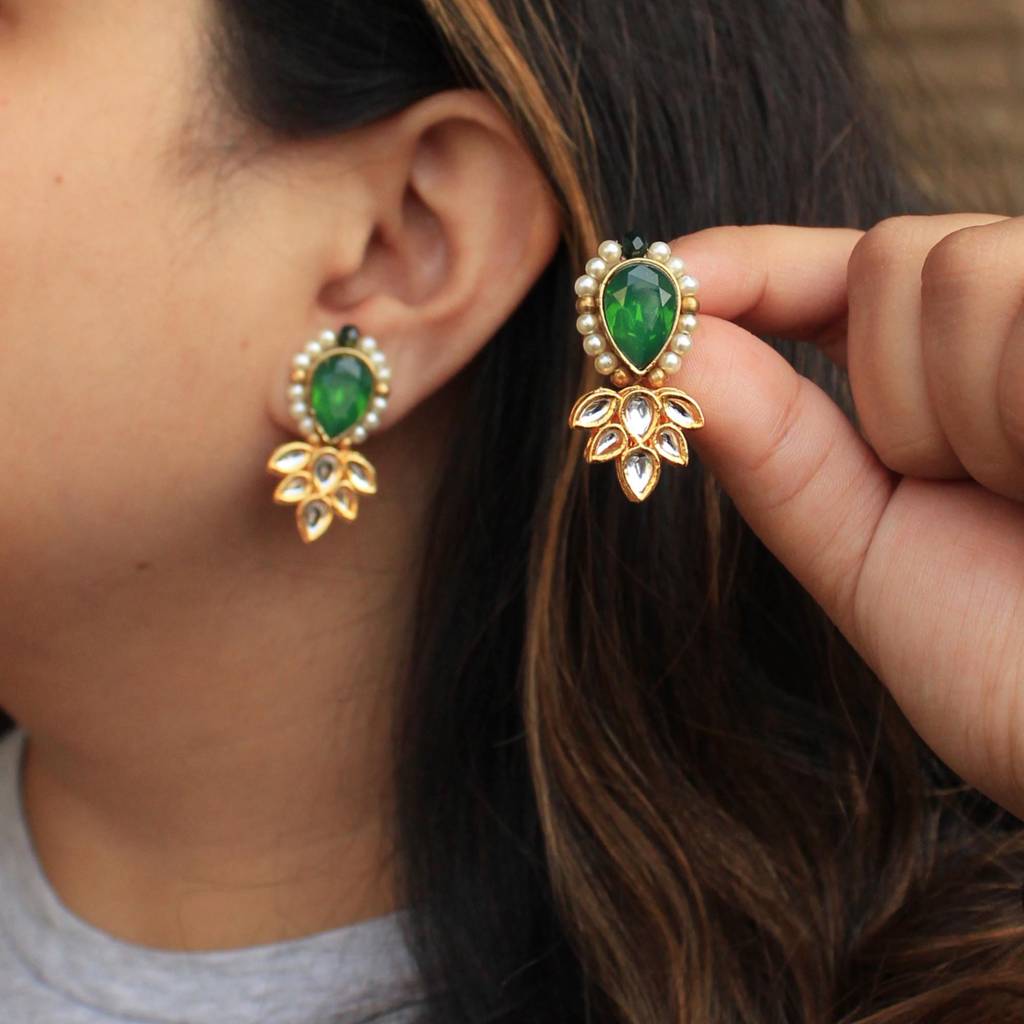 Ethnic Bling Stud Earrings : ACE258