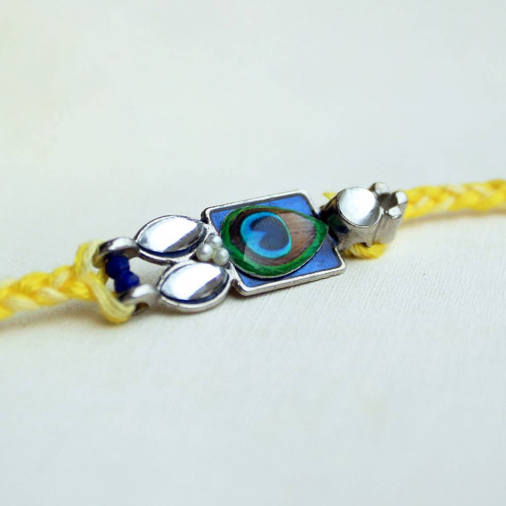 Mor Pankh Vivid Vintage Rakhi With Roli Chawal : ACJR081