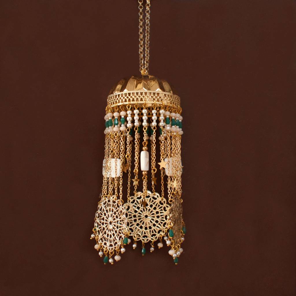 Golden Disk With Twinkling Stars Mini Kaleere : ACKL016-G
