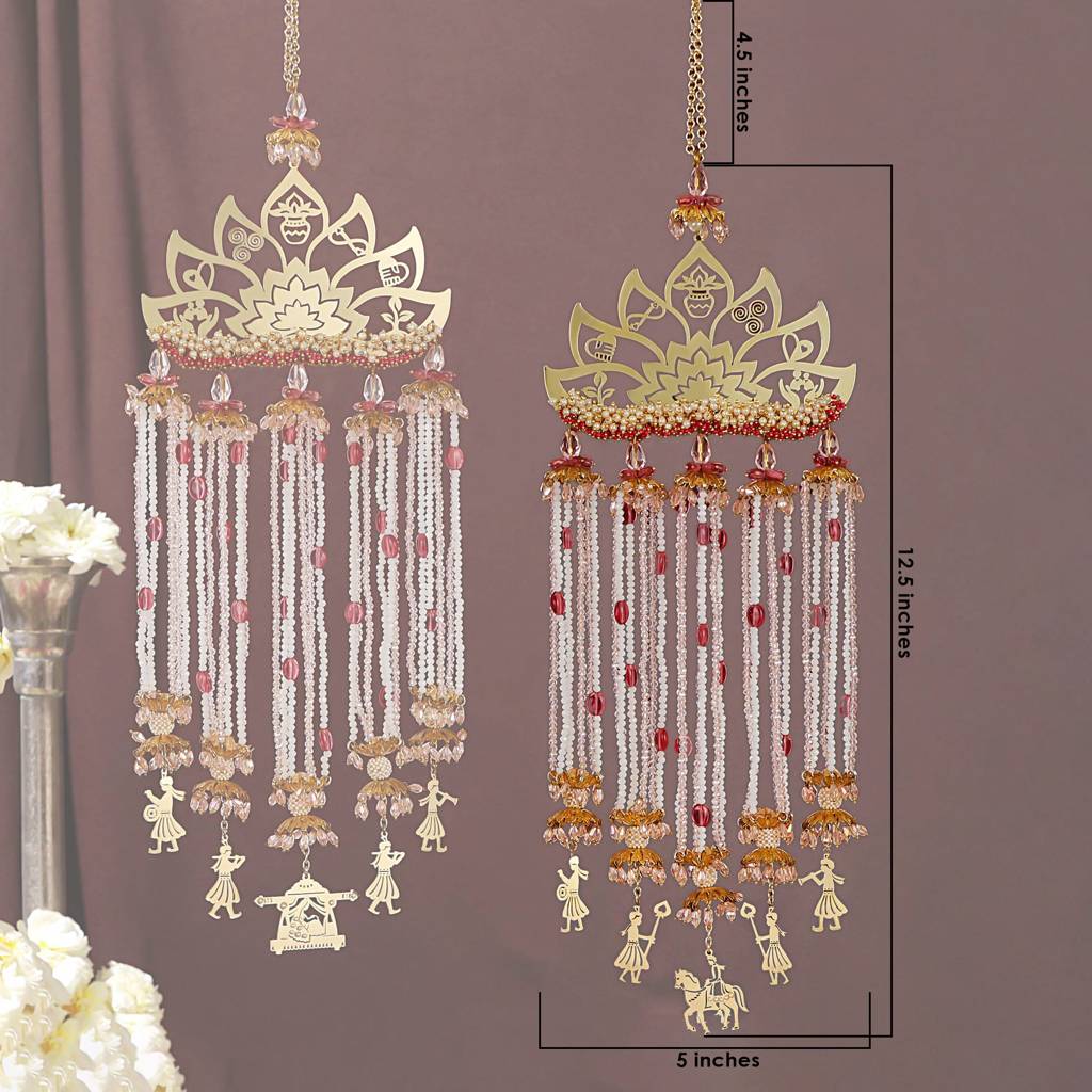 7 Vachan Symbols With Lotus Flat Kaleere - Set Of 2 Pieces : ACKL051
