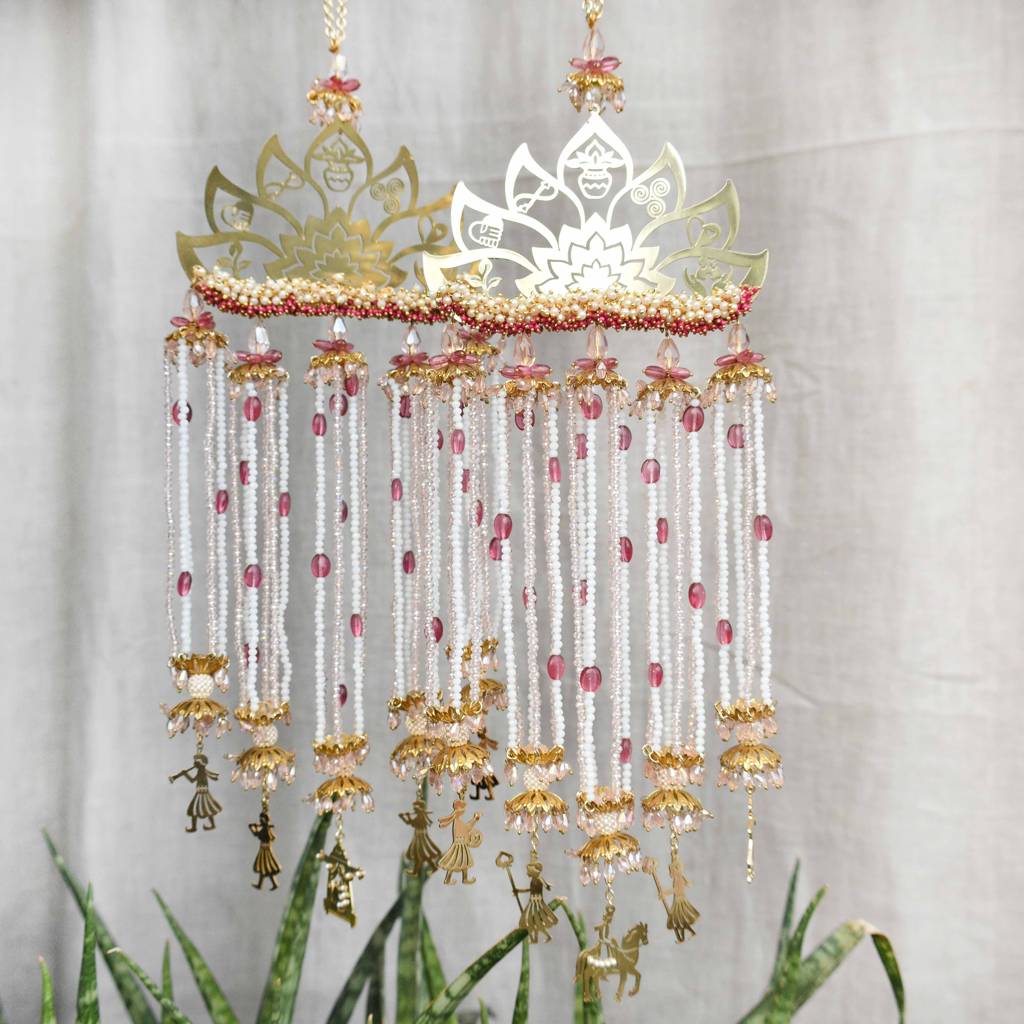 7 Vachan Symbols With Lotus Flat Kaleere - Set Of 2 Pieces : ACKL051