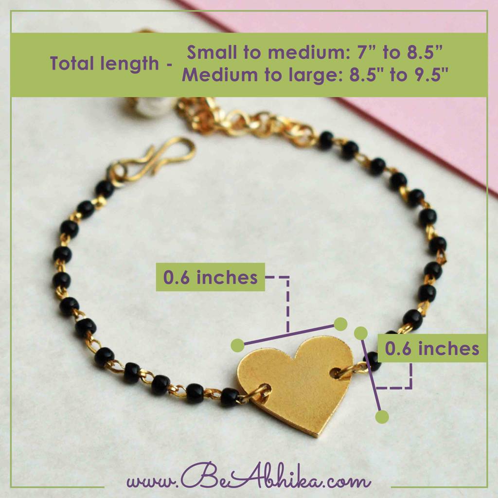 Amore- The Heart Charm Mangalsutra Bracelet : ACMB003