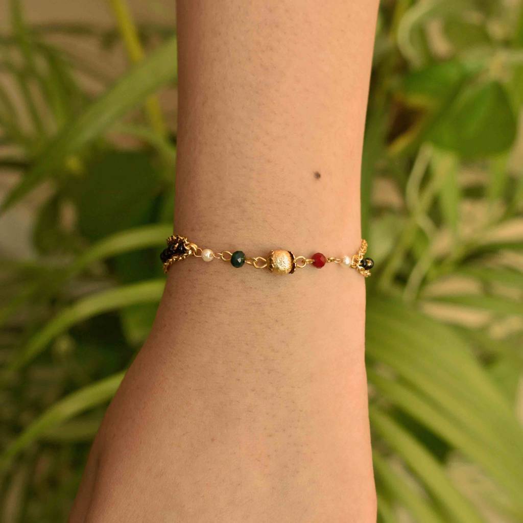 Multi Color Beads Mangalsutra Bracelet : ACMB007