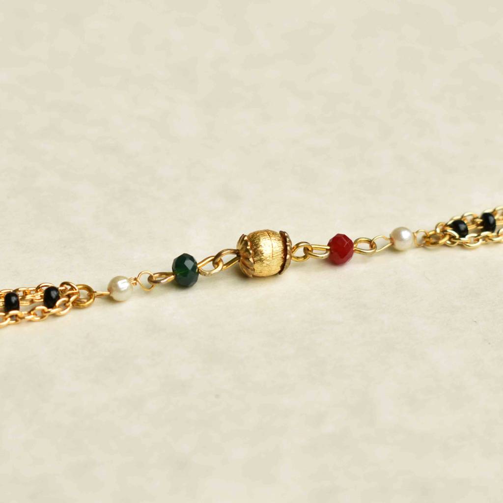 Multi Color Beads Mangalsutra Bracelet : ACMB007