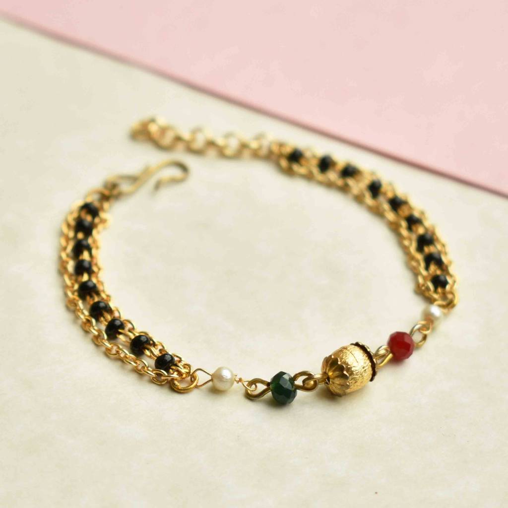 Multi Color Beads Mangalsutra Bracelet : ACMB007